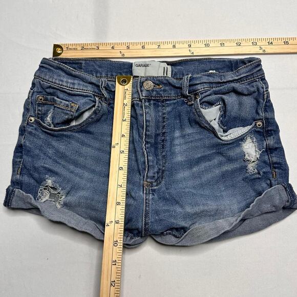 Garage Taille Haute High Rise Mini Denim Shorts Size 11 - Picture 5 of 6